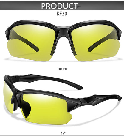 Photochromic Cycling Sunglasses Men Outdoor Sports Tactical Camouflage Goggles Vintage Driving Riding Fishing Windproof