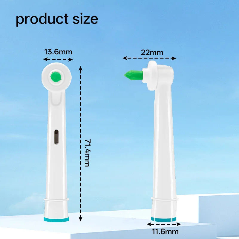 Compatible with Oral B Electric Toothbrush Brush Heads 2Pcs, Interdental Gap Cleaning Replacement Toothbrush Refill Heads