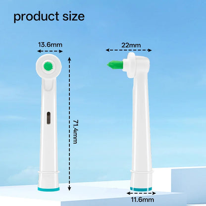 Compatible with Oral B Electric Toothbrush Brush Heads 2Pcs, Interdental Gap Cleaning Replacement Toothbrush Refill Heads