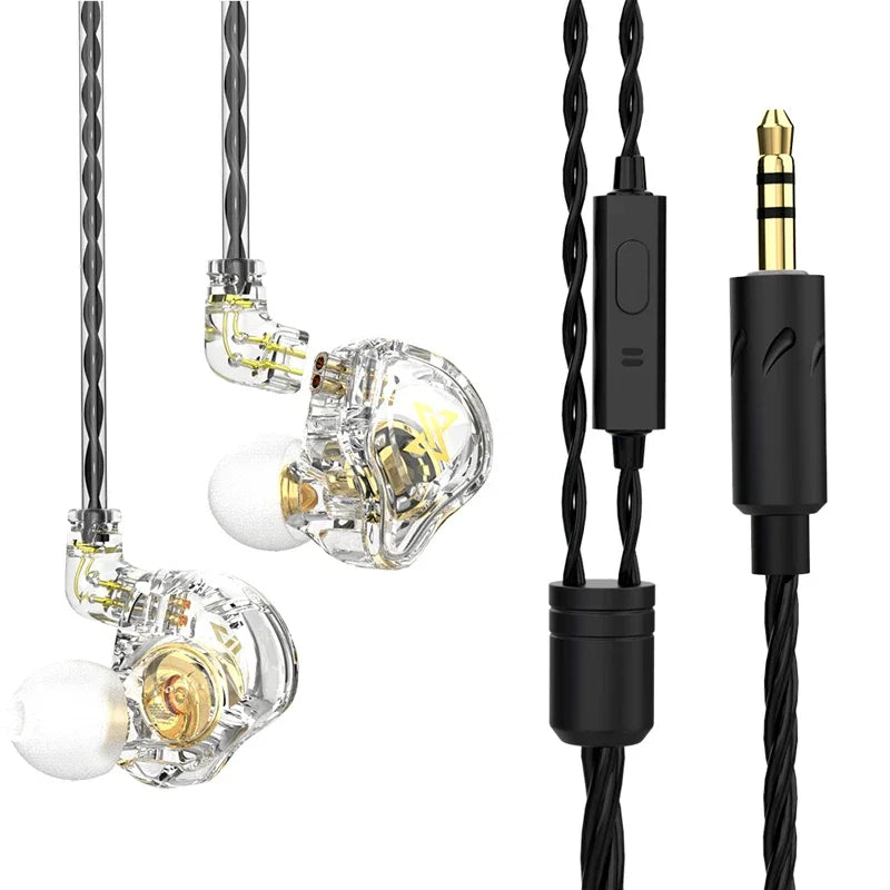 QKZ CK5 FiLe Wired Earphone with Microphone HiFi Music Earphone Professional Gaming And Sports Noise Cancelling Headphones
