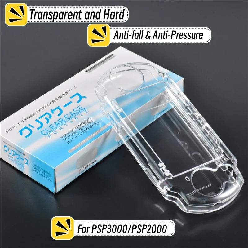 Transparent Hard Case For PSP3000 PSP2000 Game Console Full-Coverage Protective Case For PSP Crystal Protector Case