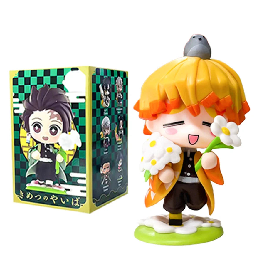 Demon Slayer Tanjiro Kamado Nezuko Anime Cartoon Figure Blind Box Creative Personalized Statue Model Ornament Surprise Gift Box
