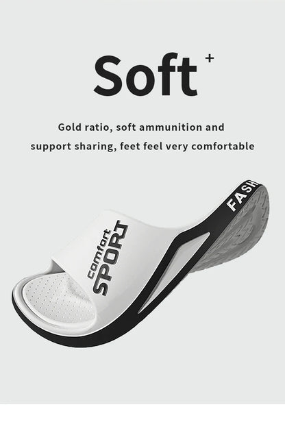 Fashion Men's Sandals Summer EVA Comfortable Anti-Slip Soft Soles House Slippers for Indoor Outdoor Wear Breathable Shower Slide