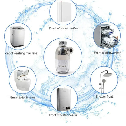 Stainless Steel Household Water Filter Front Inlet Tap Anti-Scale Shower Purifier for Drinking Water