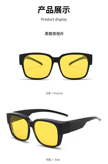 New Fashion Polarized Sunglasses Cover Over Myopia Prescription Glasses Portable Men Women Vintage Fishing Driving Eyewear