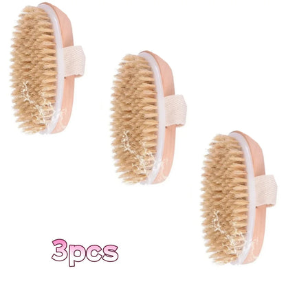 Dry Body Brushes, Exfoliating Body Scrubbers, Natural Bristles for Dry Skin, Improve Circulation, Stop Ingrown Hairs