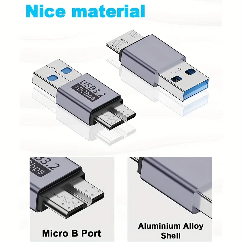 USB C 3.2 Micro B Male to Type C Female Adapter Type-C To Micro B Connector for Laptop External Hard Drive Disk Box Samsung S5