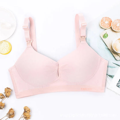 Women's Seamless  Breathable Nursing  Bra For All Seasons  Push-up  Pure Cotton  No Underwire  Maternity Sleepwear