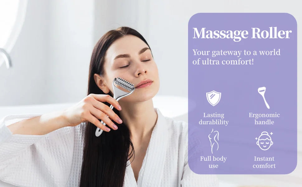 Face Massager Massage Acupuncture Roller For Neck Arm Leg Foot  Face Lifting Deep Tissue Massage Tool Face Beauty Skin Care Tool