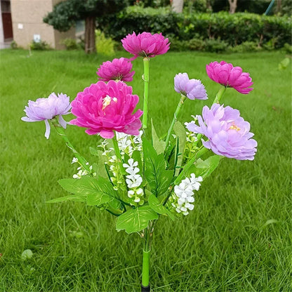 Solar Lights Outdoor Lighting Solar Garden Light Snow Lotus Flower Lawn Lamp for Yard Patio Flower Party Lamp Wedding Mother Day