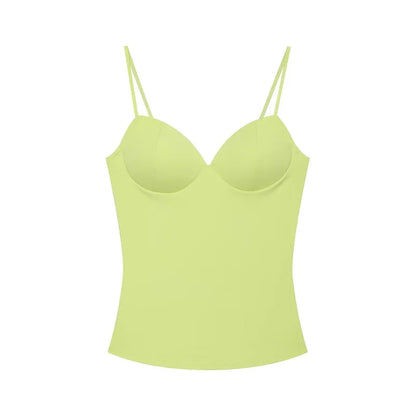 MUJER Sexy Corset Crop Top Woman Camisole Backless Short Tops for Women Sleeveless Bustier Tops Women Straps Tube Top Female