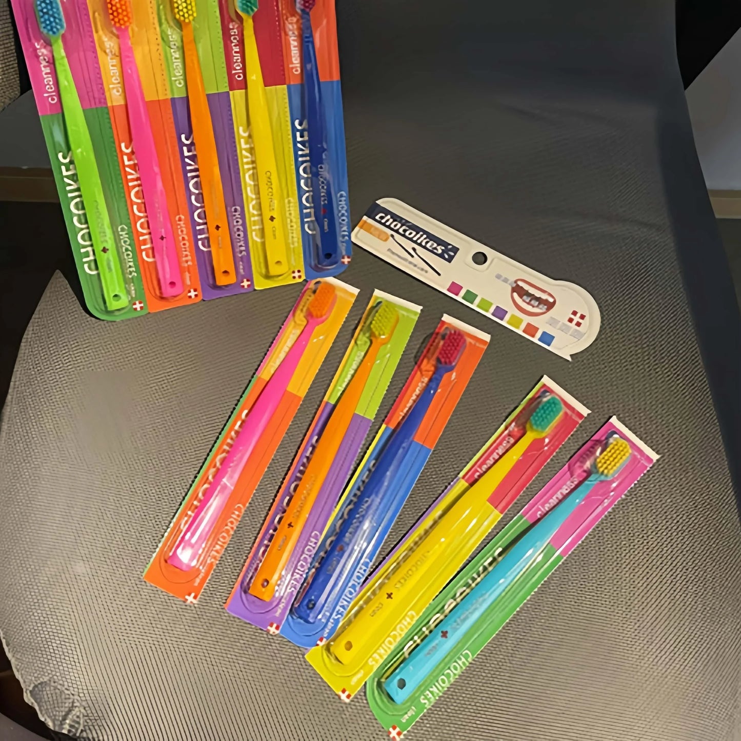 5 Packs of Chocolate Swiss Caring Soft Nylon Bristle Toothbrush Set, Ergonomic Handle, Ideal Choice for Travel and Hotels
