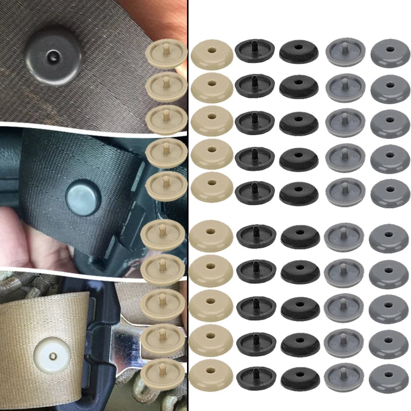 5/10pcs Car Safety Seat Belt Stopper Buckle Auto Seat Belt Spacing Limit Stop Plastic Anti-slip Seat Belt Stop Button