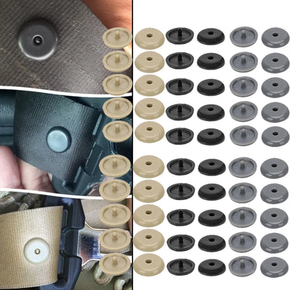 5/10pcs Car Safety Seat Belt Stopper Buckle Auto Seat Belt Spacing Limit Stop Plastic Anti-slip Seat Belt Stop Button