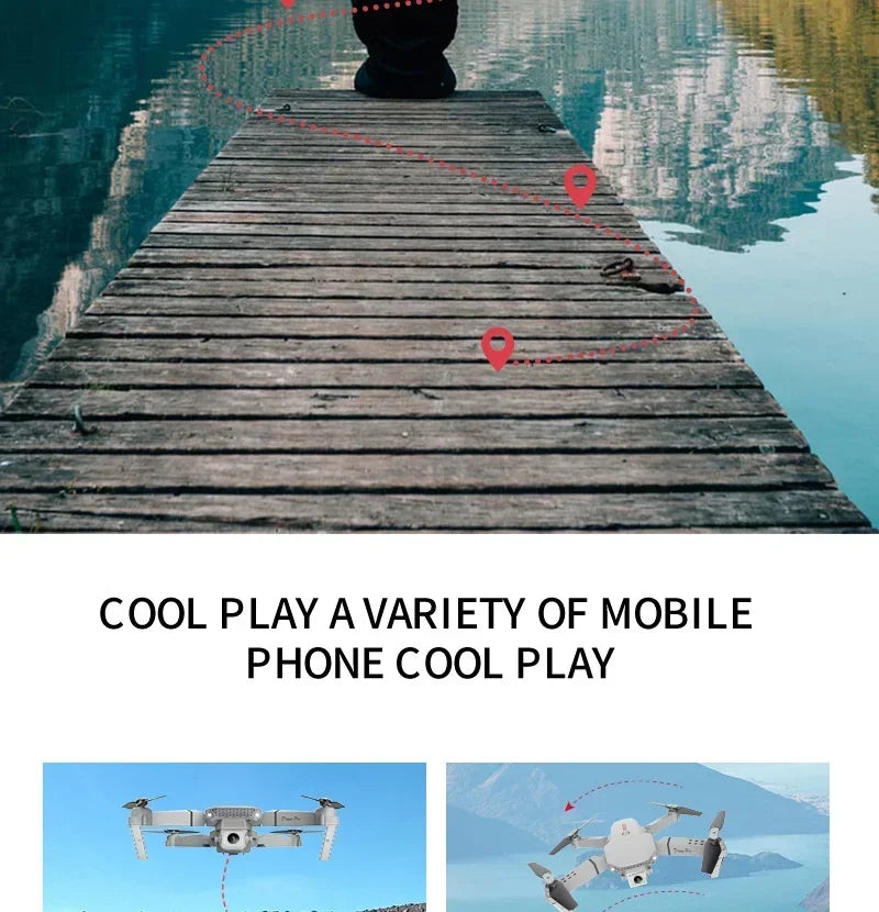 New E88 Pro RC Drone 4K 1080P Wide Angle Dual HD Camera Foldable Quadcopter WiFi FPV Altitude Hold