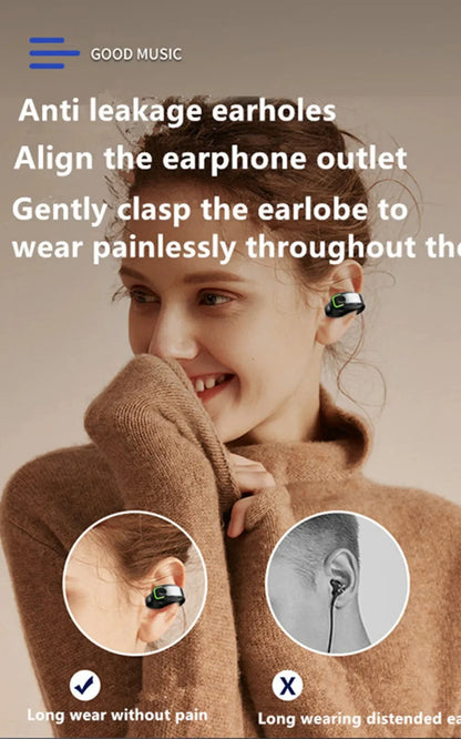BT  Earphone Clip On Monaural Inear Motion Stereo Bone Conduction Gd28 Business Wireless Earphone Mini Monaural Tws