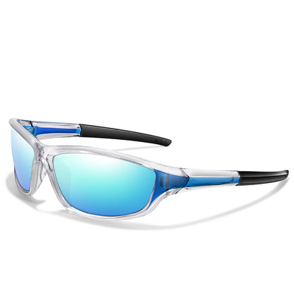Men and Women Polarized Fishing Sunglasses Outdoor Sports Cycling Driving Hiking Eyewear Camping Travel Transparent Frame UV400