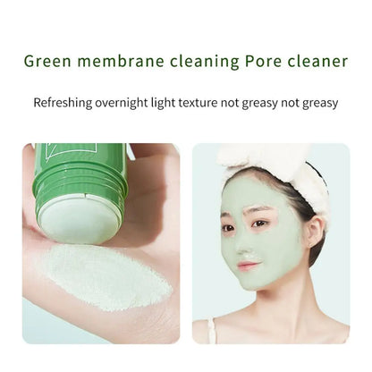 1/3PCS Green Tea Clay Stick For Face, Green Mask Stick Smear Acne Shrink Blackhead Green Tea Extract Facial Mask Pore Cleansing