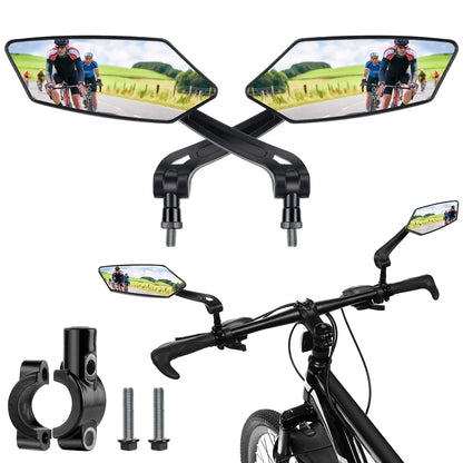 DOMEN Bicycle Rearview Bike 360° Rotate Adjustable Wide Angle Mirror Road Bike Handlebar Rear View Mirrors Bike Accessories