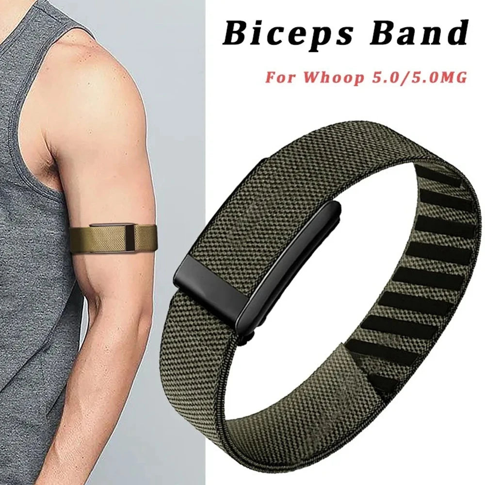 Suitable for Whoop 5.0/MG Nylon Sport Breathable Replacement Band Adjustable Arm Strap Bicep Band Arm Movement Replacement Strap