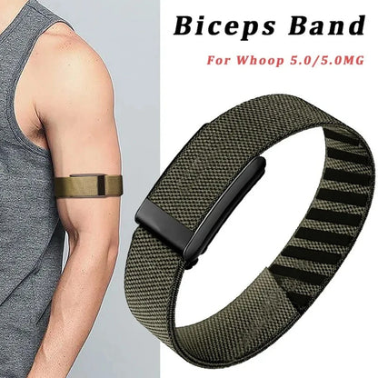 Suitable for Whoop 5.0/MG Nylon Sport Breathable Replacement Band Adjustable Arm Strap Bicep Band Arm Movement Replacement Strap
