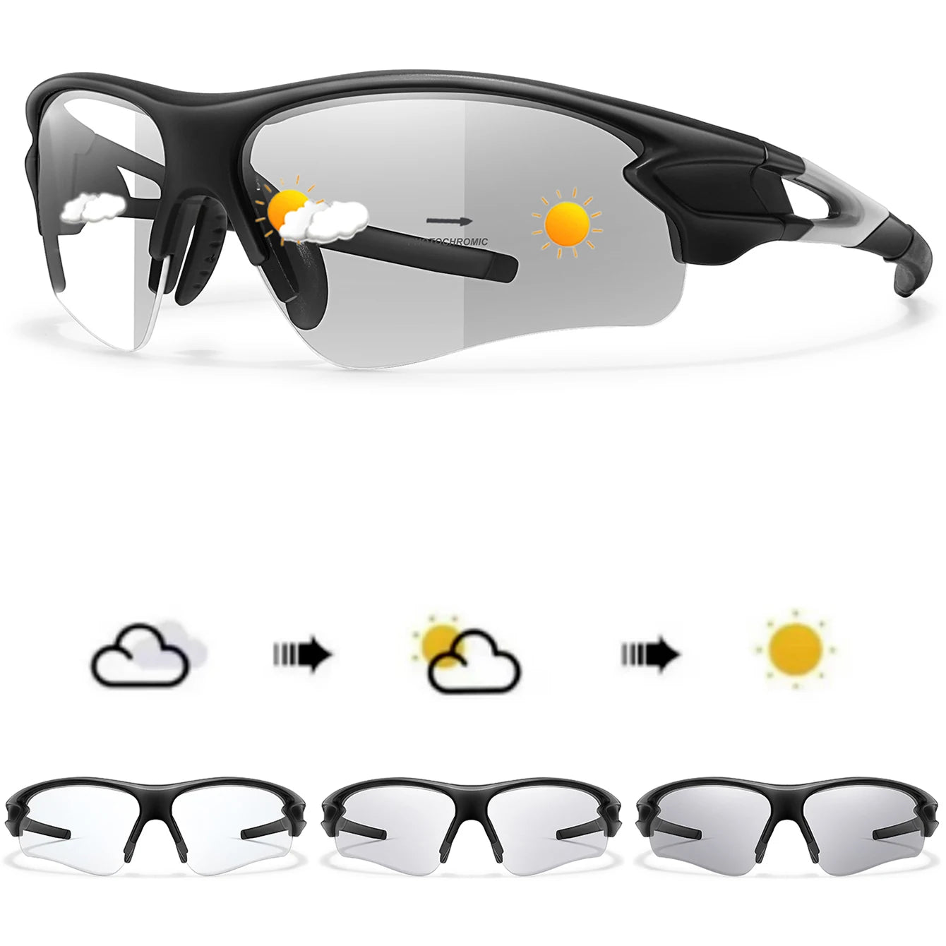 Cycling Photochromic Sunglasses Women Men Outdoor Sports Fishing Running Driving Eyewear Women Fashion Goggles