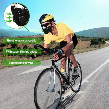 1PC Face Mask With Detachable Filter,Breathable Woven Fabric, Suitable For Cycling, Running, Walking, And Outdoor Activities