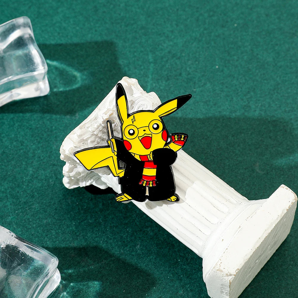 Anime Pikachu Squirtle Enameled Brooch Pin - Pokemon Lapel Badge Jewelry Accessory for Clothing And Backpacks