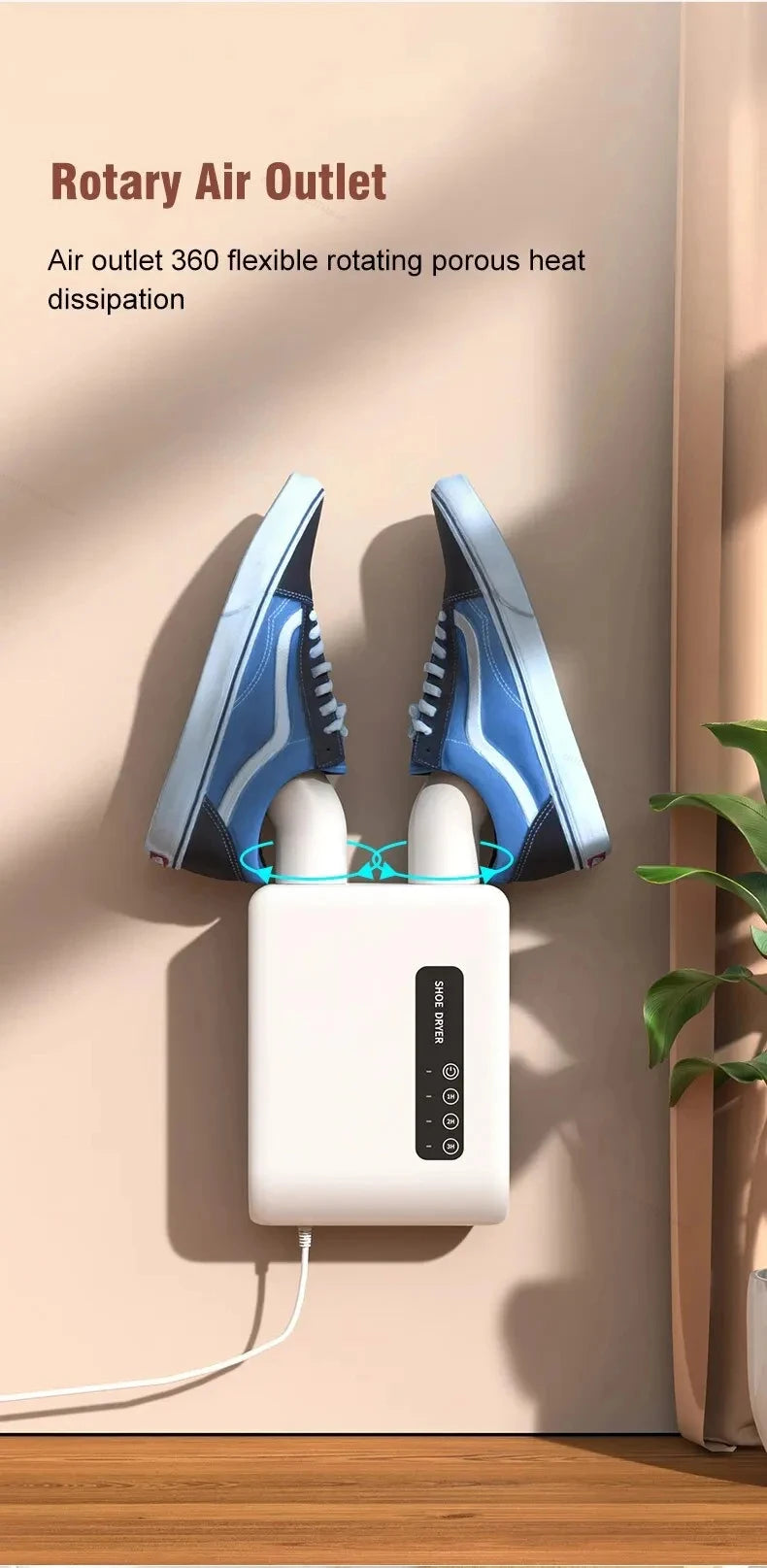 220V Electric Shoe Dryer, Portable Shoe & Boot Drying Machine with Sterilization Deodorization, Heated Foot Protector for Gloves