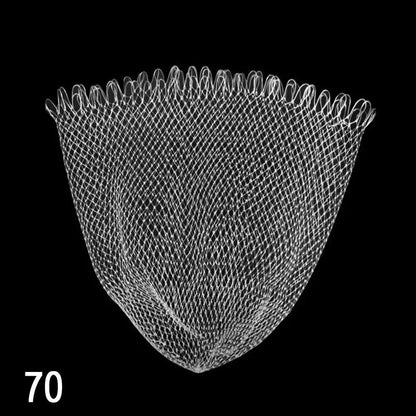 Outdoor 40/50/60/70/80cm Double Line Braided Mesh Fishing Landing Net Fishing Mesh Hole for Bass Trout Catch Luring Accessories