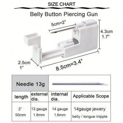Belly Button Piercing Kit Gun Belly Piercing Kit Belly Button Piercing Gun Navel Piercing Kit Belly Button Ring Piercing Kit