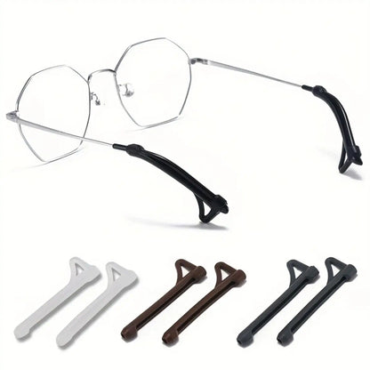 10pcs Glasses Anti-slip Silicone Sleeve Eye Frame Leg Drag Fixed Ear Hook Bracket Anti-drop Artifact Glasses Accessories