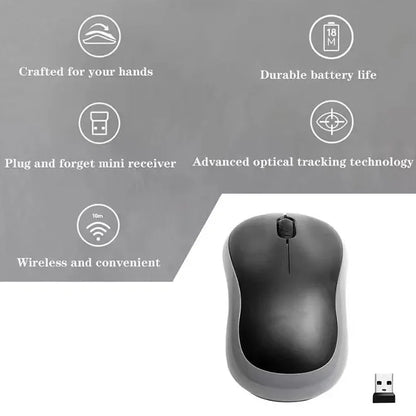 New M185 Mini Wireless Mouse Comfortable Portable Mouse Mice 1000DPI Ergonomic Mouse 2.4GHz with USB Mini Receiver for PC/Laptop