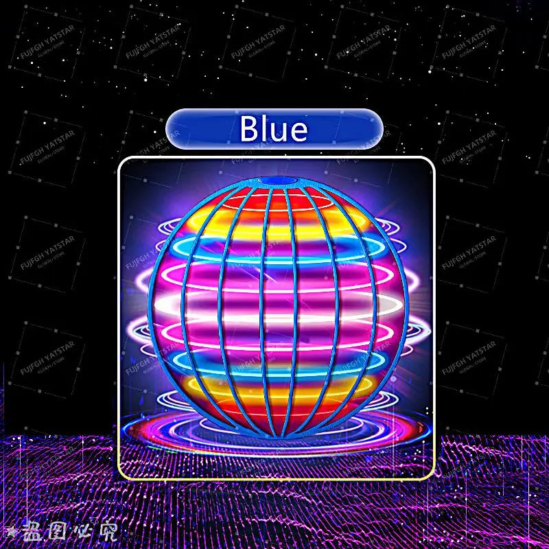 LED Colorful Flying Ball Automatic Boomerang Hover Orb, Gyroscopic Anti-Gravity Black Tech Magic Flying Toys for Children Gifts