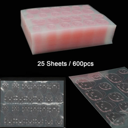 Double Side Nail Jelly Glue Transparent False Nail Art Adhesive Tape Glue Stickers DIY Reusable Manicur Nails Accessories