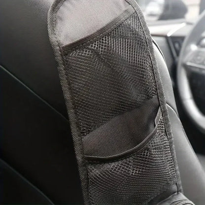 1pcs Car Seat Back Hanging Bag Oxford Cloth Waterproof Thermal Pressure Resistant Handle Side Storage Bag Vehicle Compression
