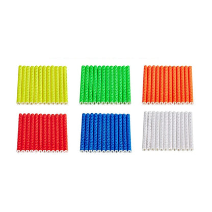 12PCS/Bag Bicycle Wheel Spokes Reflective Sticker Tube Strip Warning Light DIY 7.5cm MTB Cycling Reflector Reflective Safety Kit